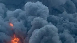 На Львовщине после российской атаки загорелись нефтепродукты после российской атаки