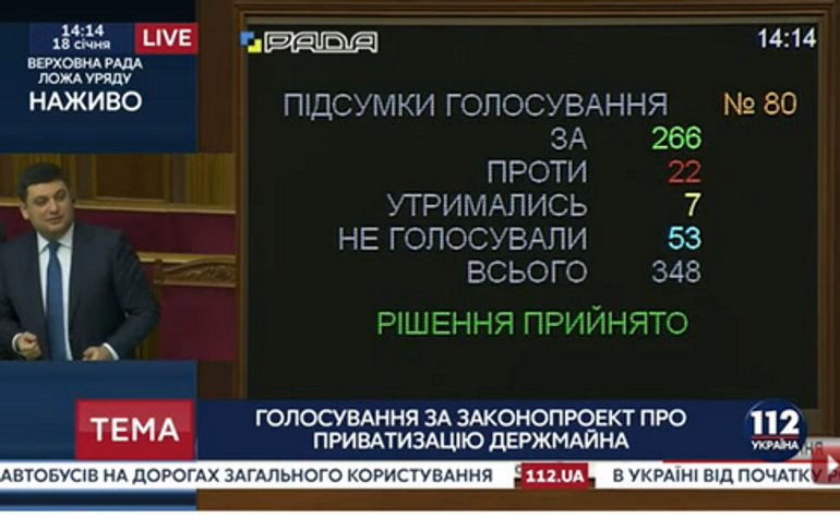 Рада прийняла закон про приватизацію 