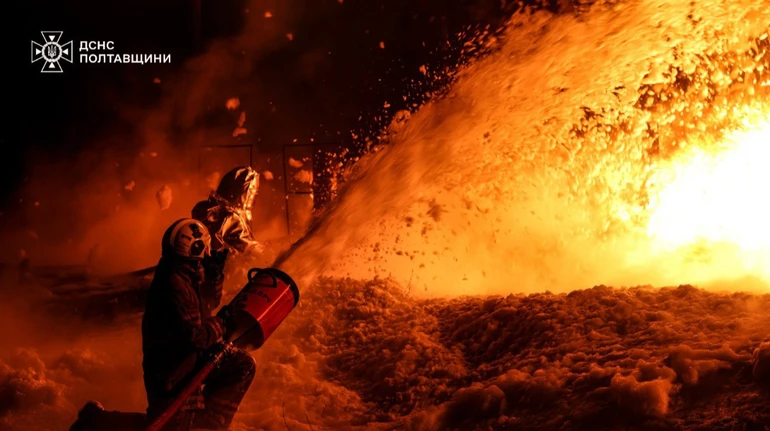 Через російську атаку на Полтавщині пошкоджене підприємство та енергетика