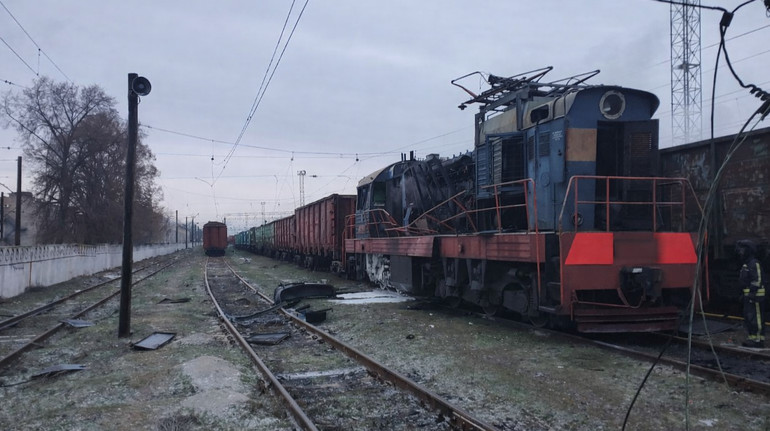 На Запоріжжі російський БПЛА влучив у тепловоз