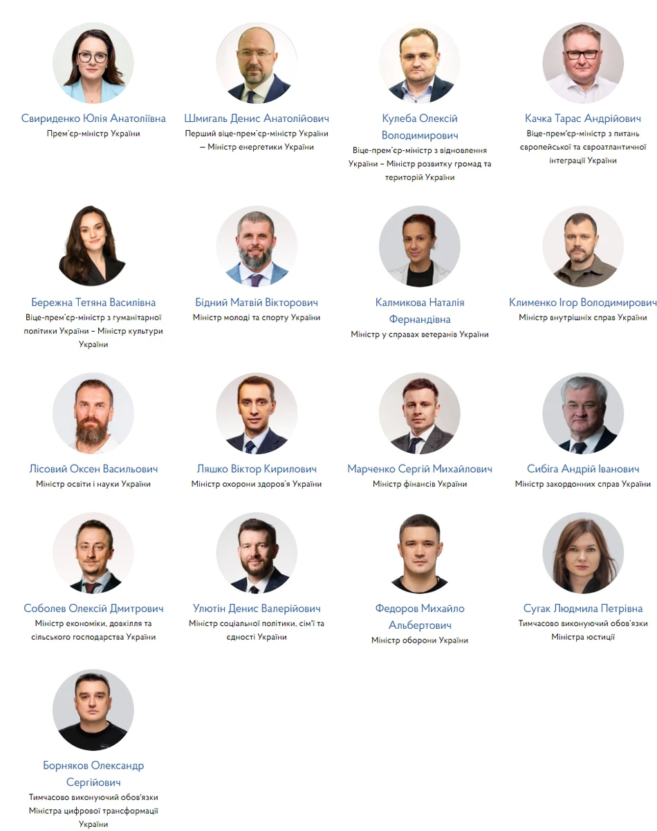 Правительство Юлии Свириденко