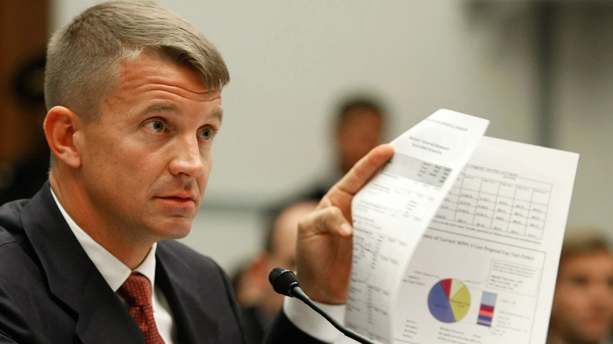 Ерік Прінс доповідає щодо приватних охоронних контрактів в Іраку та Афганістані на слуханнях у Капітолії, 2 жовтня 2007 року