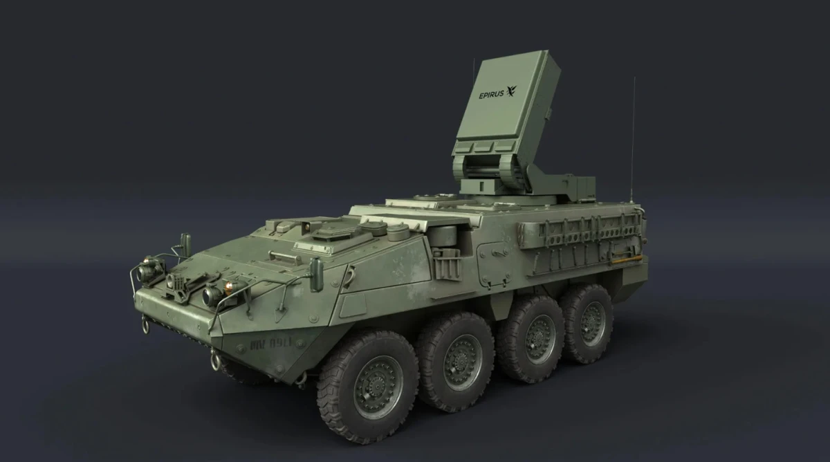 Візуалізація концепту мікрохвильової зброї, інтегрованої з БТР Stryker