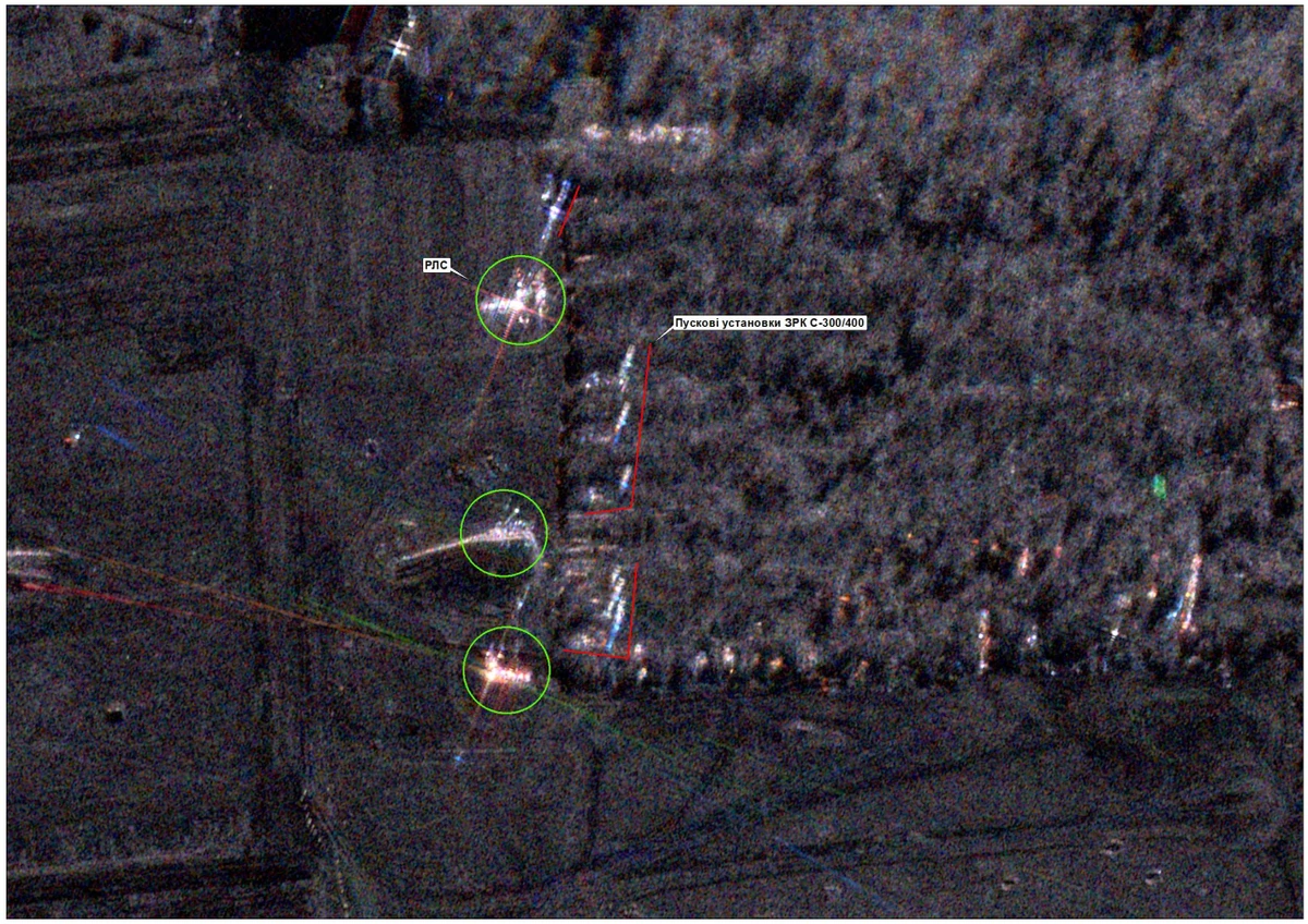 SAR-снимок российских позиций ЗРК С300/400