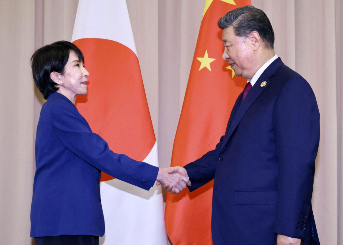 Такаичи и Си на саммите в Южной Корее, 31 октября 2025 года