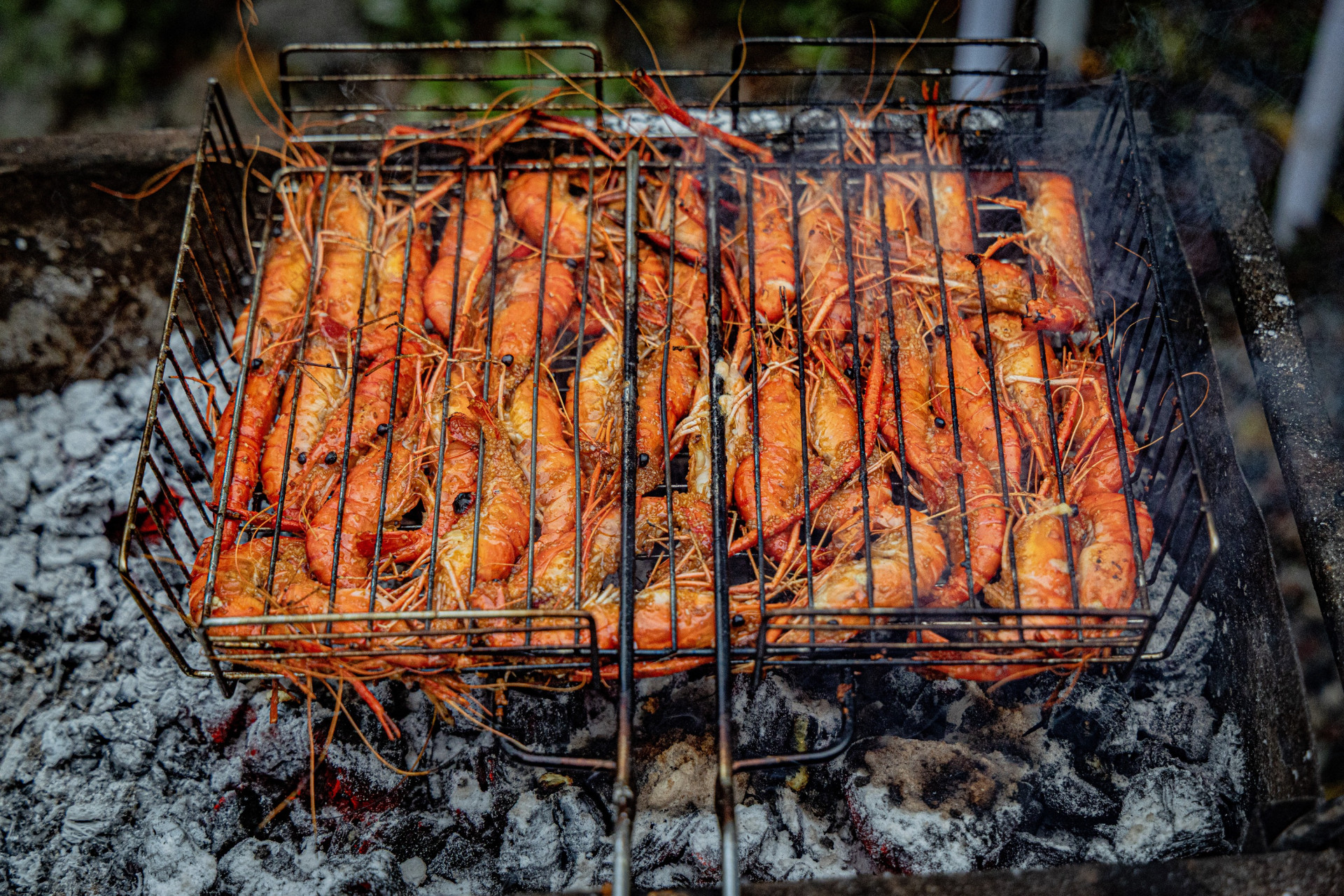 Креветки, приготовлені на грилі