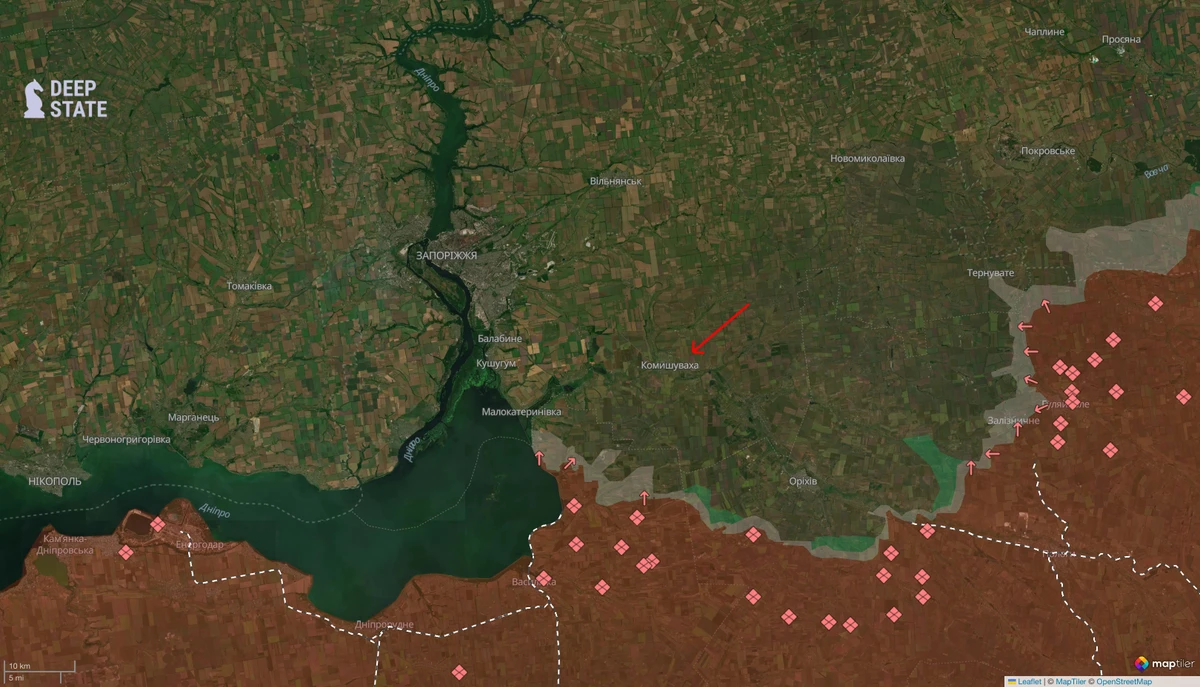 Комишуваха на карті Deepstate