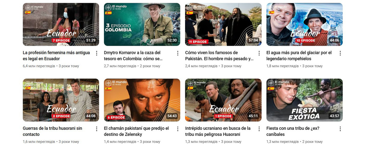 Испаноязычные видео выпусков Мир наизнанку