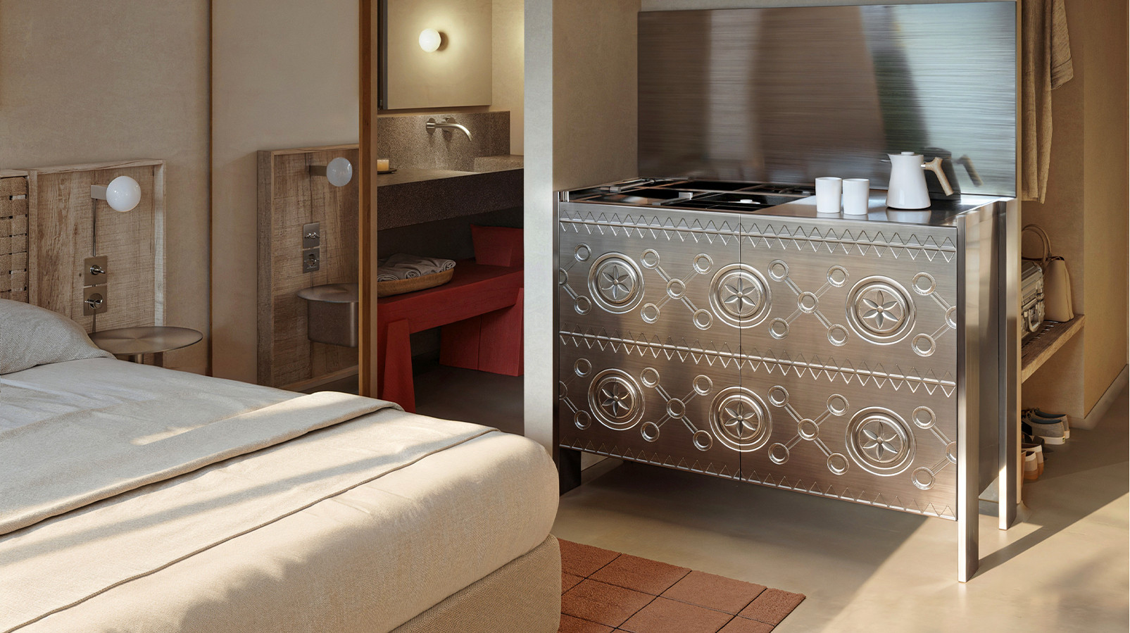 Бойковские орнаменты в интерьере ONDE/ Иллюстрация: GORO Development