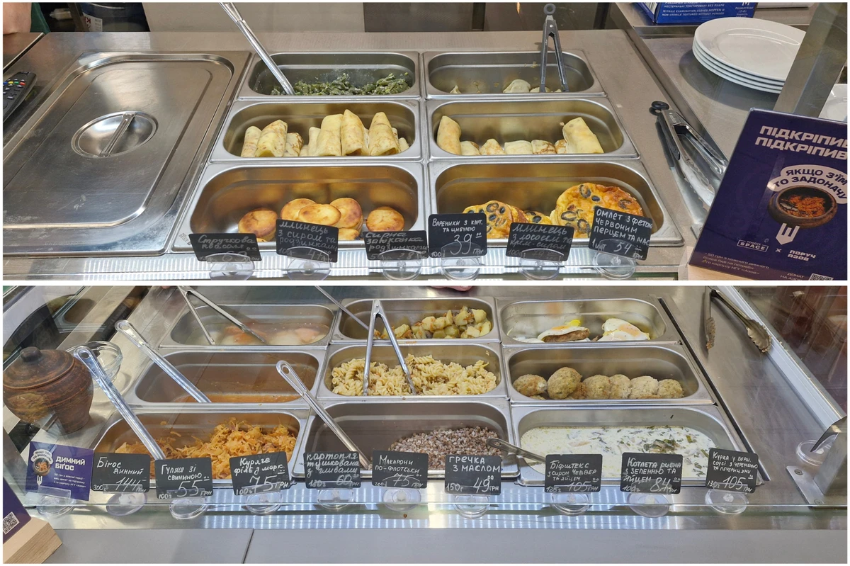 Выбор блюд в кафе в Институте ортопедии