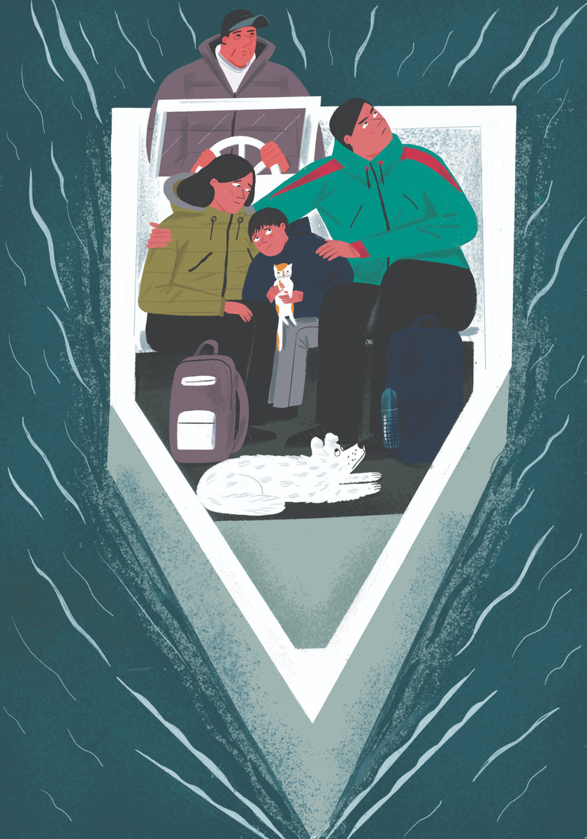 Иллюстрация Рыбаки на лодках спасали людей из оккупации, Оксана Драчковская