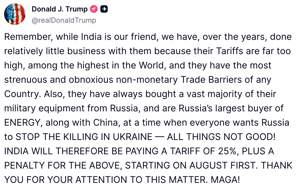 Допис Трампа
