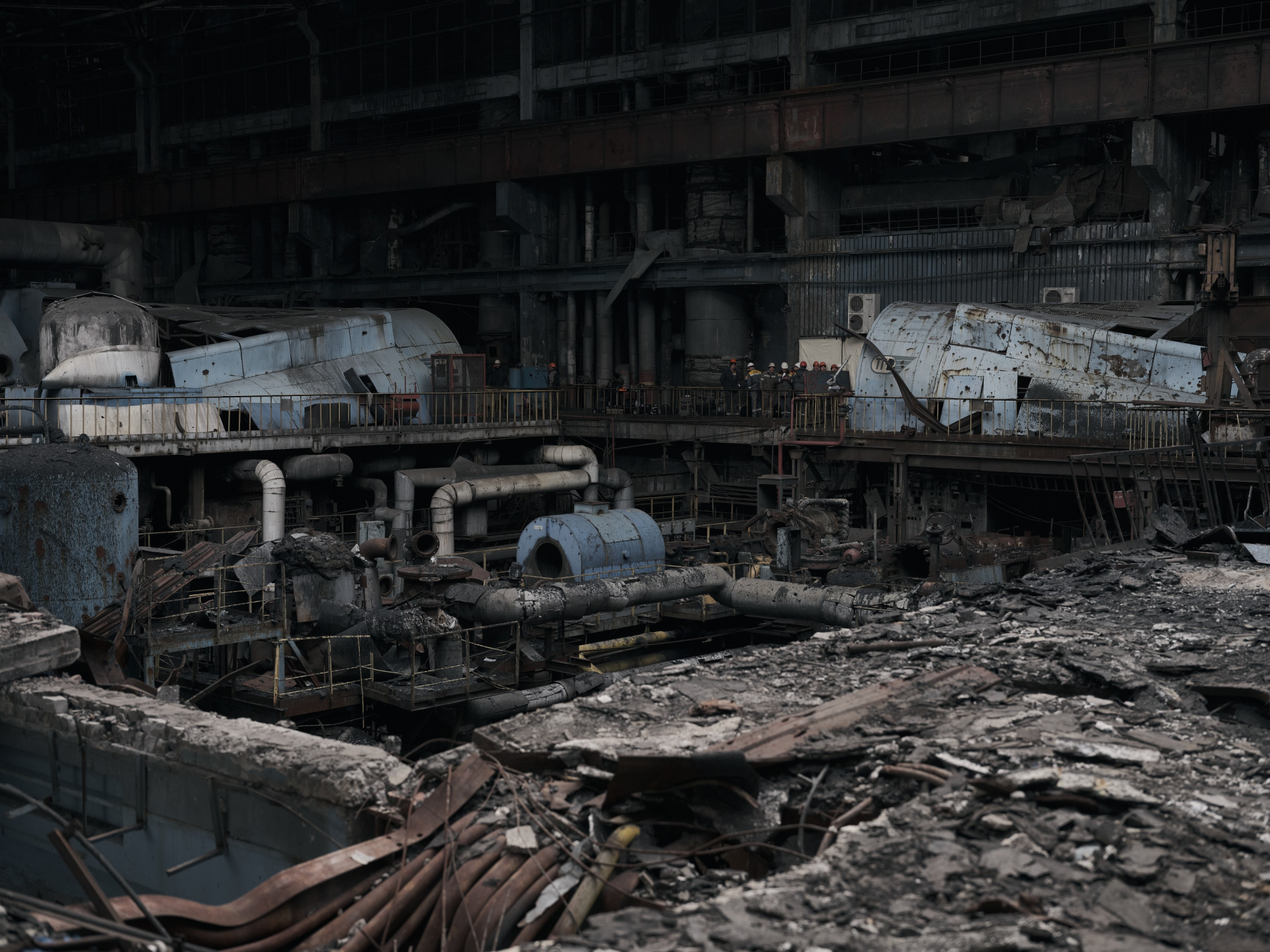 То что осталось от машинного зала одной из уничтоженных россиянами электростанций компании ДТЭК